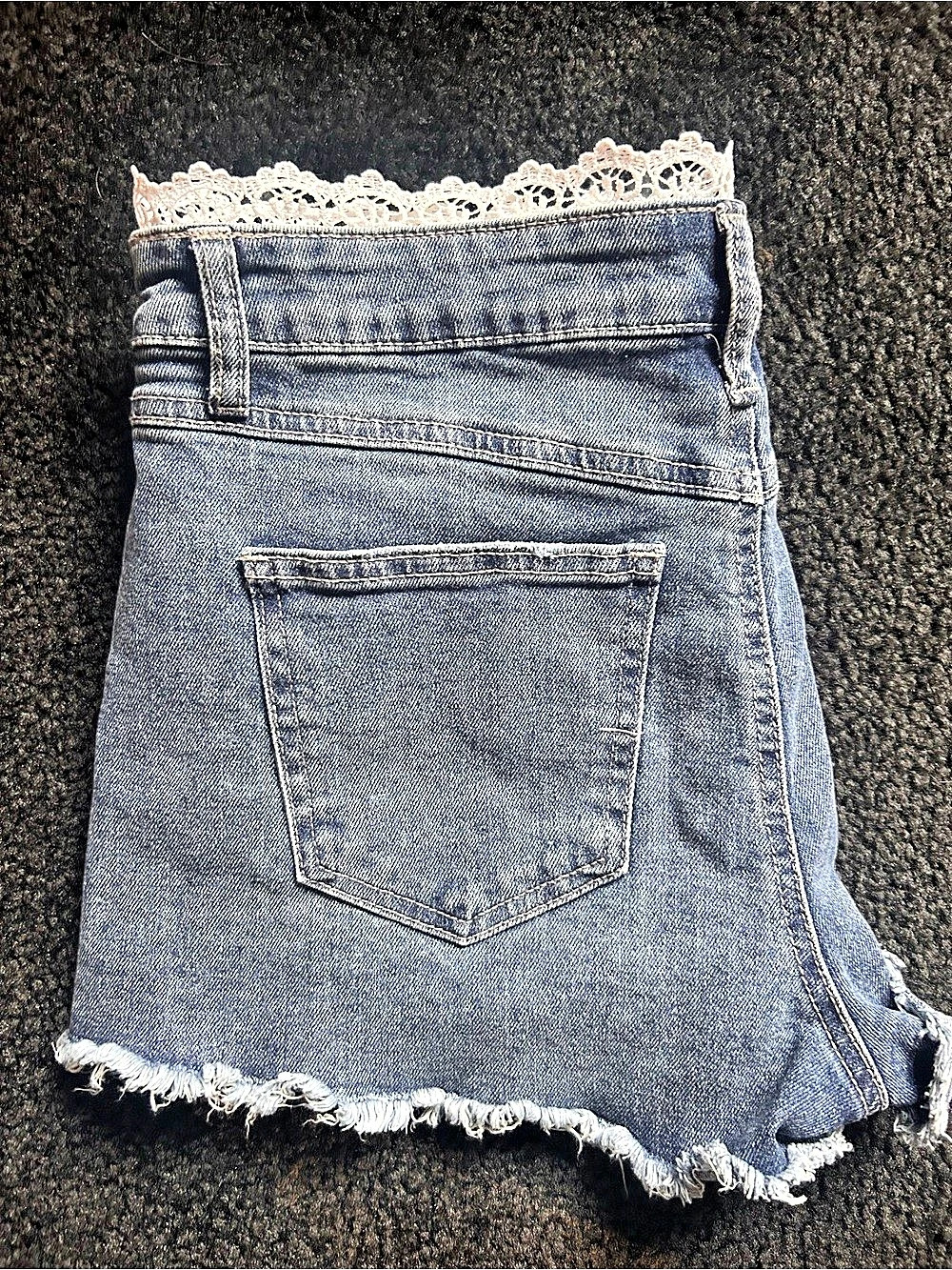 High Rise Vintage Re-Union Denim Shorts in Blue Size 7 (23)